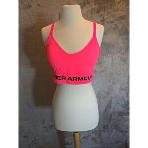 Under Armour Womens Bright Pink Seamless Compression Sports Bra LG/G/G Crossback
